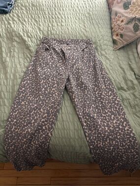 wild fable Neutral Leopard Print Wide-Leg Pants